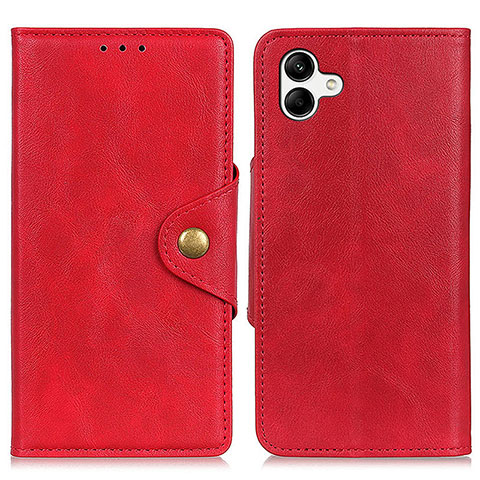 Custodia Portafoglio In Pelle Cover con Supporto N06P per Samsung Galaxy M04 Rosso