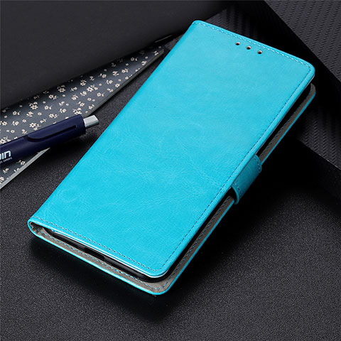 Custodia Portafoglio In Pelle Cover con Supporto N07 per Huawei P40 Cielo Blu