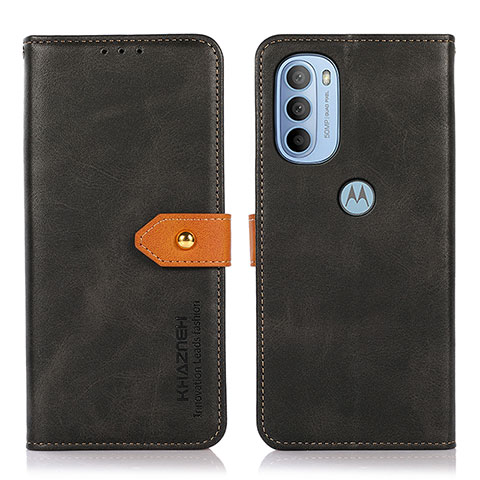Custodia Portafoglio In Pelle Cover con Supporto N07P per Motorola Moto G31 Nero