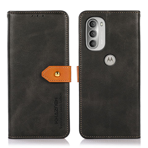 Custodia Portafoglio In Pelle Cover con Supporto N07P per Motorola Moto G51 5G Nero