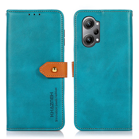 Custodia Portafoglio In Pelle Cover con Supporto N07P per Oppo K10 Pro 5G Ciano