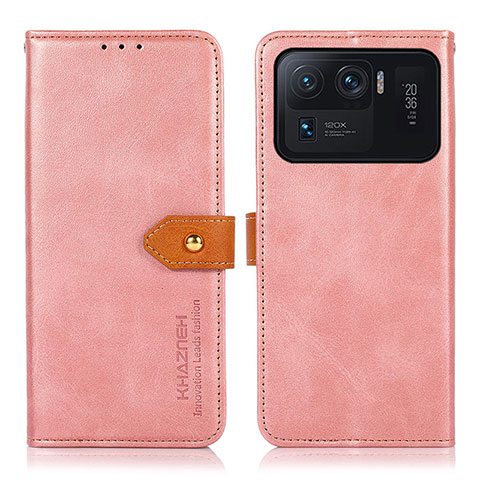 Custodia Portafoglio In Pelle Cover con Supporto N07P per Xiaomi Mi 11 Ultra 5G Rosa