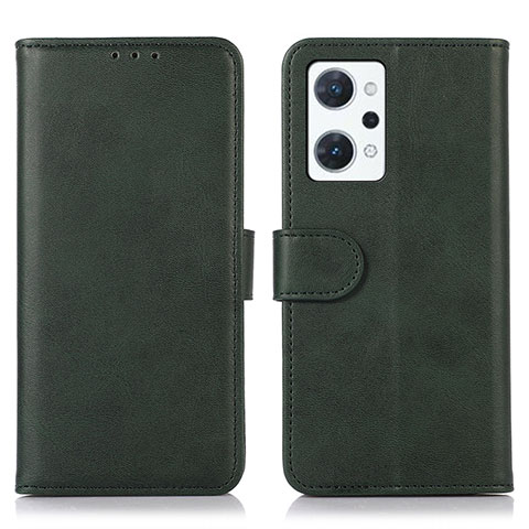 Custodia Portafoglio In Pelle Cover con Supporto N08P per Oppo Reno7 A Verde