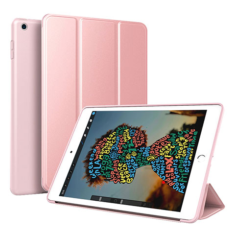 Custodia Portafoglio In Pelle Cover con Supporto per Apple iPad Mini 5 (2019) Oro Rosa