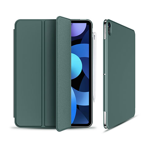 Custodia Portafoglio In Pelle Cover con Supporto per Apple New iPad Air 10.9 (2020) Verde
