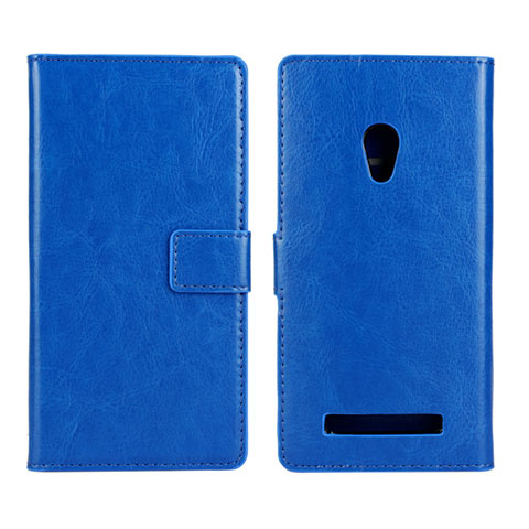 Custodia Portafoglio In Pelle Cover con Supporto per Asus Zenfone 5 Blu