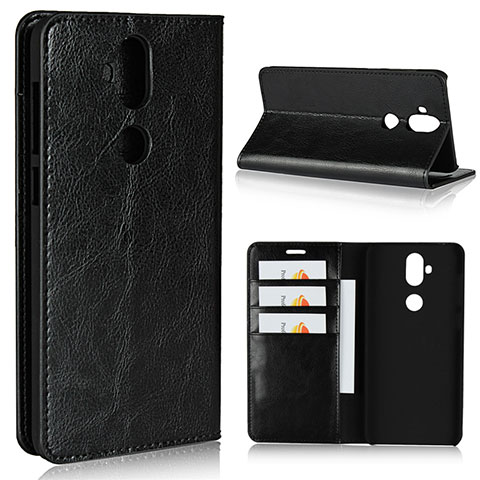 Custodia Portafoglio In Pelle Cover con Supporto per Asus Zenfone 5 Lite ZC600KL Nero