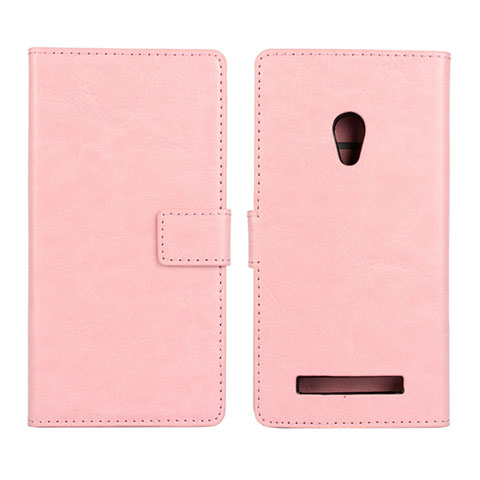 Custodia Portafoglio In Pelle Cover con Supporto per Asus Zenfone 5 Rosa