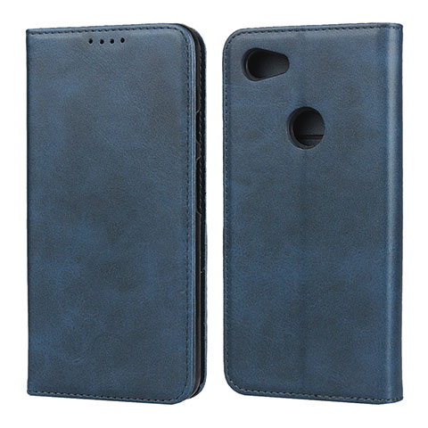 Custodia Portafoglio In Pelle Cover con Supporto per Google Pixel 3a Blu