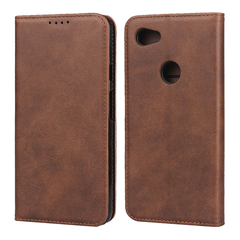 Custodia Portafoglio In Pelle Cover con Supporto per Google Pixel 3a XL Marrone