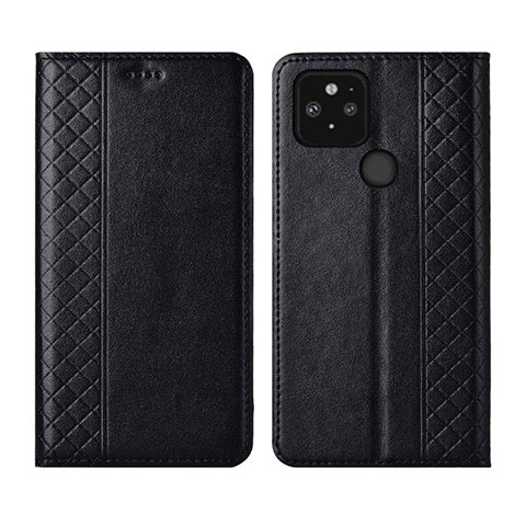 Custodia Portafoglio In Pelle Cover con Supporto per Google Pixel 5 Nero