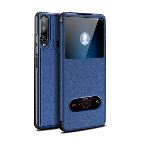 Custodia Portafoglio In Pelle Cover con Supporto per Huawei Enjoy 10 Plus Blu