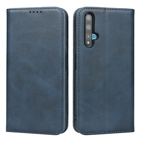 Custodia Portafoglio In Pelle Cover con Supporto per Huawei Honor 20S Blu