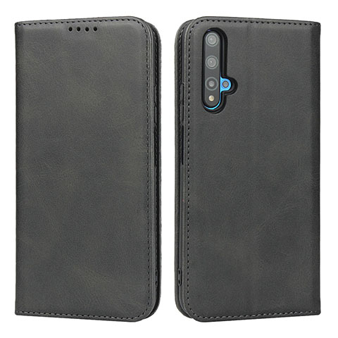 Custodia Portafoglio In Pelle Cover con Supporto per Huawei Honor 20S Nero