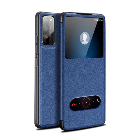 Custodia Portafoglio In Pelle Cover con Supporto per Huawei Honor 30 Lite 5G Blu