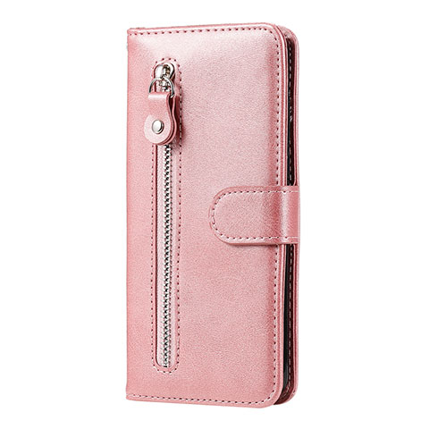 Custodia Portafoglio In Pelle Cover con Supporto per Huawei Honor 9A Oro Rosa