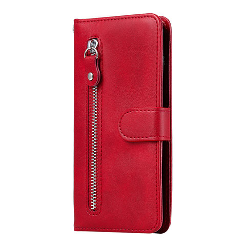 Custodia Portafoglio In Pelle Cover con Supporto per Huawei Honor 9A Rosso