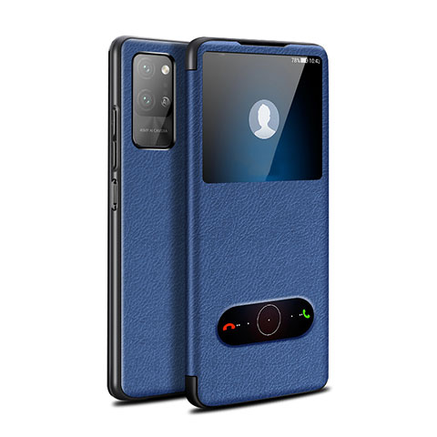 Custodia Portafoglio In Pelle Cover con Supporto per Huawei Honor Play4 Pro 5G Blu