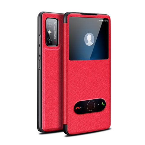 Custodia Portafoglio In Pelle Cover con Supporto per Huawei Honor X10 Max 5G Rosso