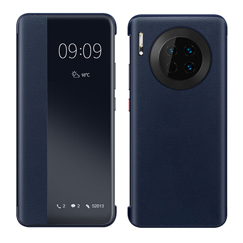 Custodia Portafoglio In Pelle Cover con Supporto per Huawei Mate 30 Pro 5G Blu