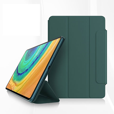 Custodia Portafoglio In Pelle Cover con Supporto per Huawei MatePad Pro Verde