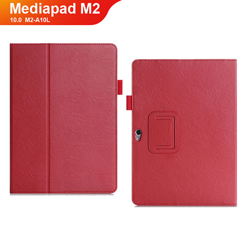 Custodia Portafoglio In Pelle Cover con Supporto per Huawei MediaPad M2 10.0 M2-A10L Rosso