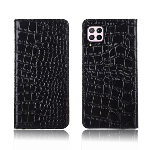 Custodia Portafoglio In Pelle Cover con Supporto per Huawei Nova 6 SE Nero