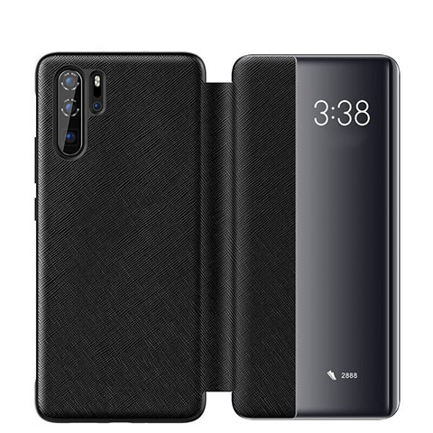 Custodia Portafoglio In Pelle Cover con Supporto per Huawei P30 Pro Nero