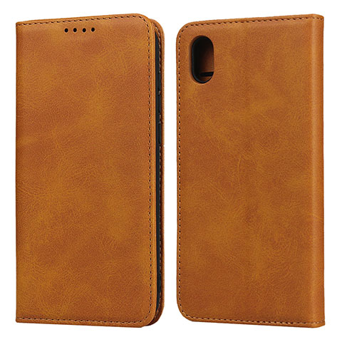 Custodia Portafoglio In Pelle Cover con Supporto per Huawei Y5 (2019) Arancione