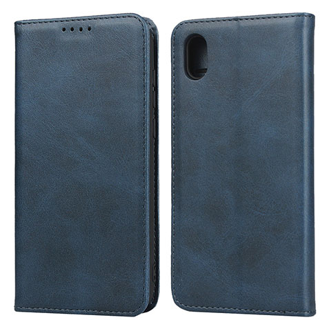 Custodia Portafoglio In Pelle Cover con Supporto per Huawei Y5 (2019) Blu