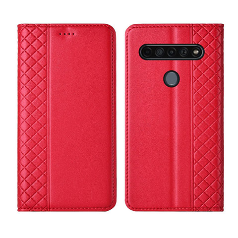Custodia Portafoglio In Pelle Cover con Supporto per LG K41S Rosso