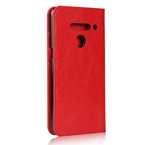 Custodia Portafoglio In Pelle Cover con Supporto per LG V50 ThinQ 5G Rosso