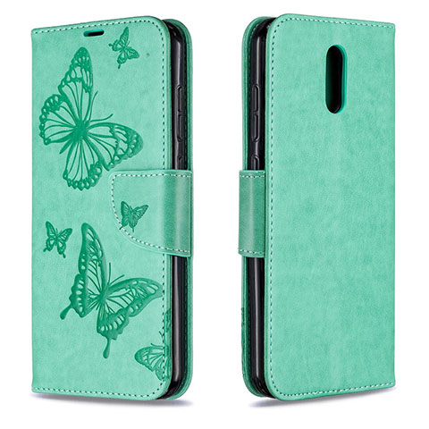 Custodia Portafoglio In Pelle Cover con Supporto per Nokia 2.3 Verde