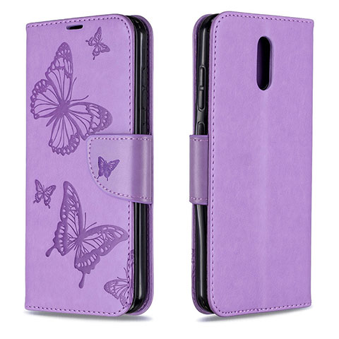 Custodia Portafoglio In Pelle Cover con Supporto per Nokia 2.3 Viola