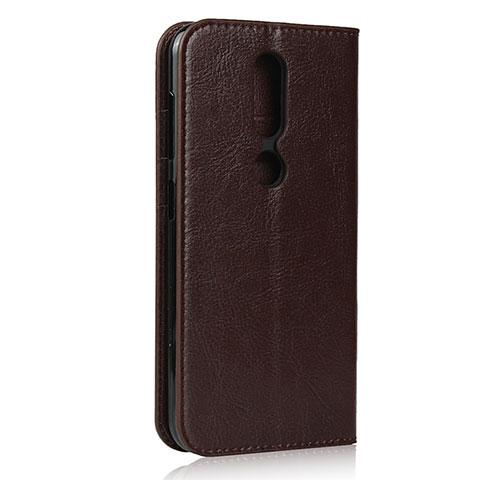 Custodia Portafoglio In Pelle Cover con Supporto per Nokia 4.2 Marrone