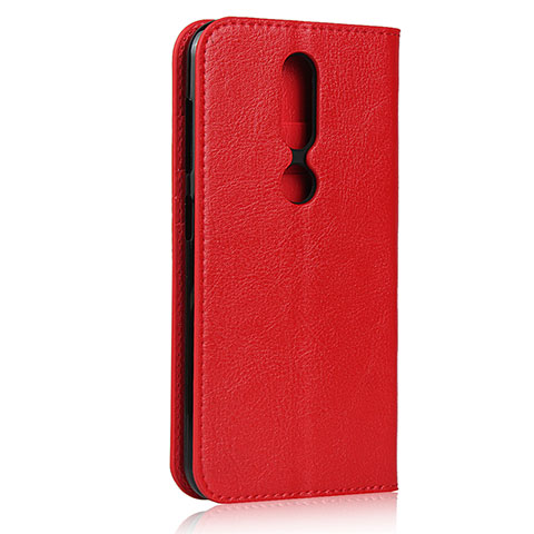 Custodia Portafoglio In Pelle Cover con Supporto per Nokia 4.2 Rosso