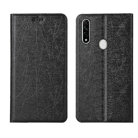 Custodia Portafoglio In Pelle Cover con Supporto per Oppo A31 Nero