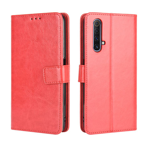 Custodia Portafoglio In Pelle Cover con Supporto per Realme X3 Rosso