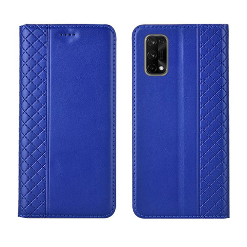 Custodia Portafoglio In Pelle Cover con Supporto per Realme X7 5G Blu