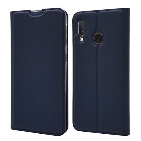 Custodia Portafoglio In Pelle Cover con Supporto per Samsung Galaxy A20e Blu