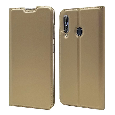 Custodia Portafoglio In Pelle Cover con Supporto per Samsung Galaxy A60 Oro