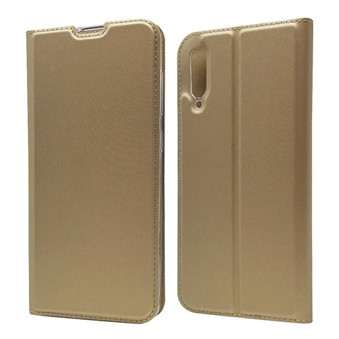Custodia Portafoglio In Pelle Cover con Supporto per Samsung Galaxy A70 Oro