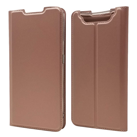 Custodia Portafoglio In Pelle Cover con Supporto per Samsung Galaxy A80 Oro Rosa