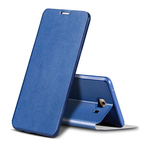 Custodia Portafoglio In Pelle Cover con Supporto per Samsung Galaxy C9 Pro C9000 Blu