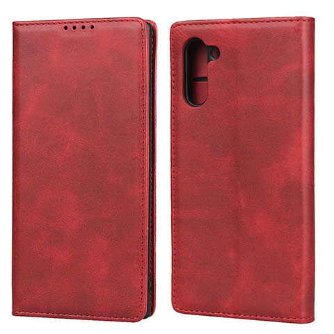 Custodia Portafoglio In Pelle Cover con Supporto per Samsung Galaxy Note 10 5G Rosso