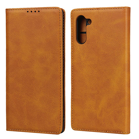 Custodia Portafoglio In Pelle Cover con Supporto per Samsung Galaxy Note 10 Arancione