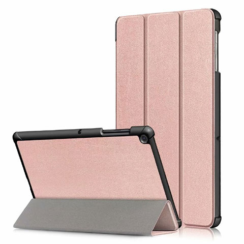 Custodia Portafoglio In Pelle Cover con Supporto per Samsung Galaxy Tab S5e 4G 10.5 SM-T725 Oro Rosa
