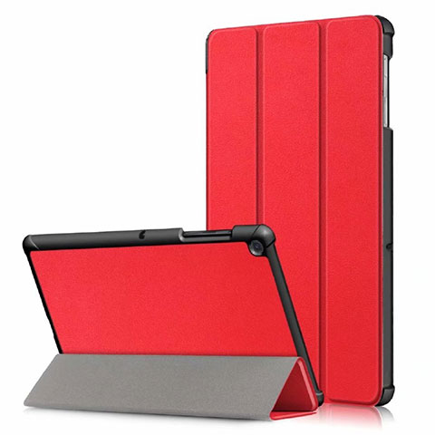 Custodia Portafoglio In Pelle Cover con Supporto per Samsung Galaxy Tab S5e 4G 10.5 SM-T725 Rosso