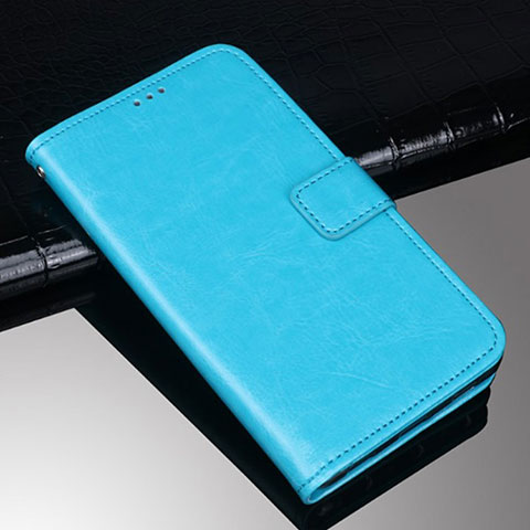Custodia Portafoglio In Pelle Cover con Supporto per Sony Xperia 10 Plus Cielo Blu