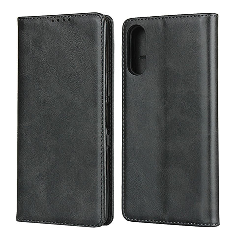 Custodia Portafoglio In Pelle Cover con Supporto per Sony Xperia L4 Nero